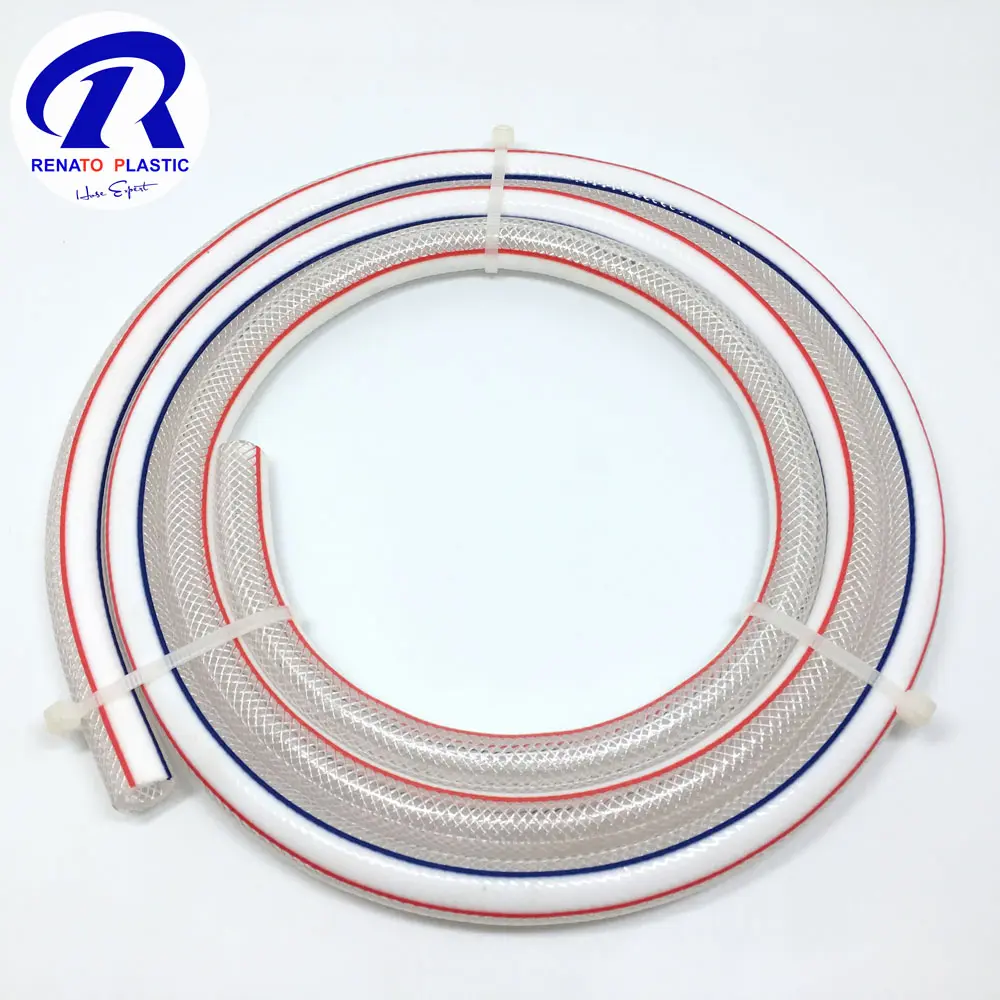 High Quality Flexible Fabric Nylon PVC Clear Braided Hose